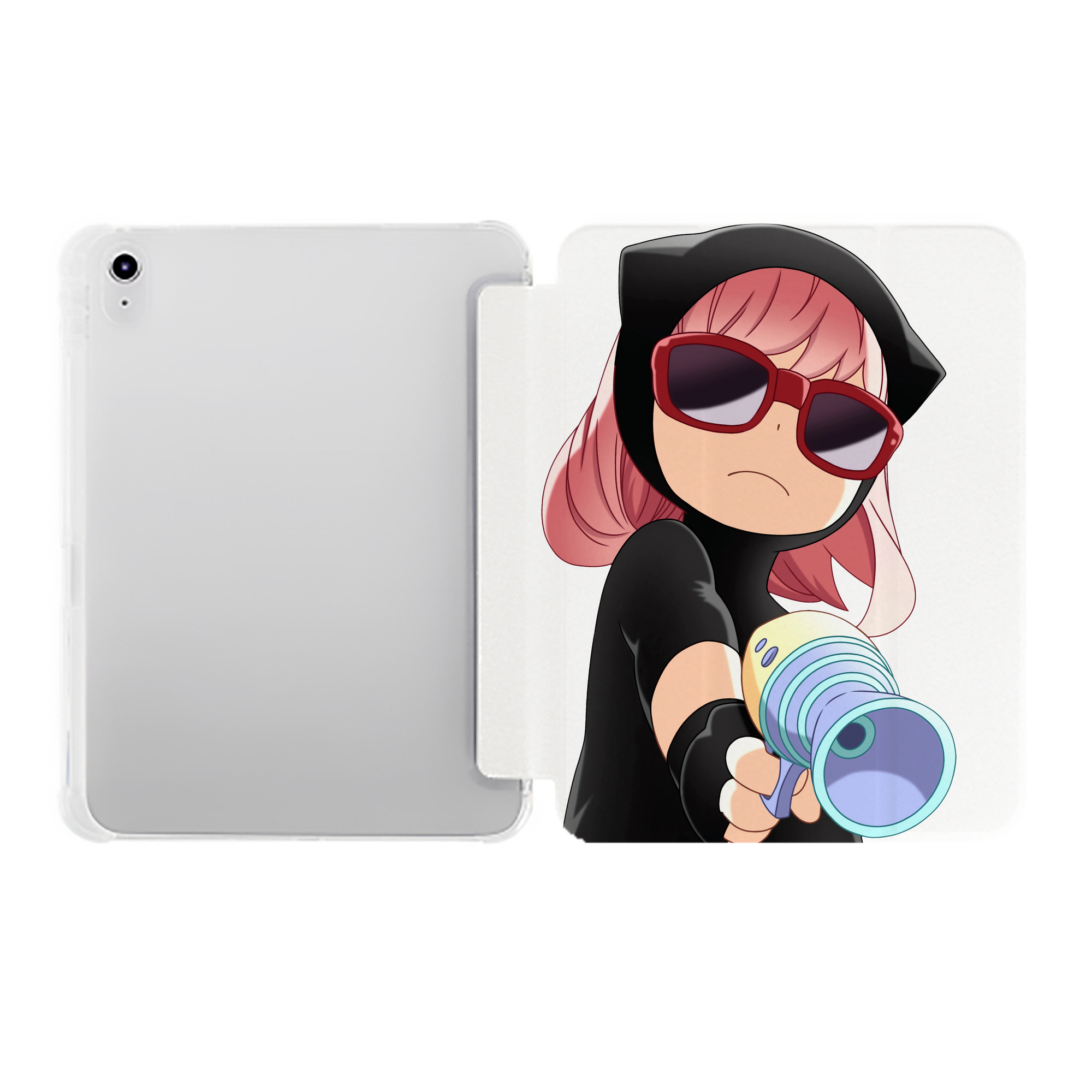 （画像用） SPY×FAMILY间谍家家酒 IPad ケース ペン収納付き 三つ折りスタンド PUレザー×シリコン 対応機種9.5/10.5/10.9インチ
